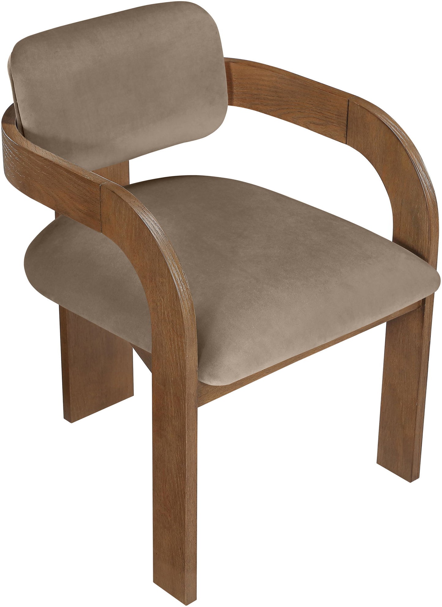 Cedra - Velvet Performance Fabric Upholstered Dining Chair (Set of 2) - Brown Frame