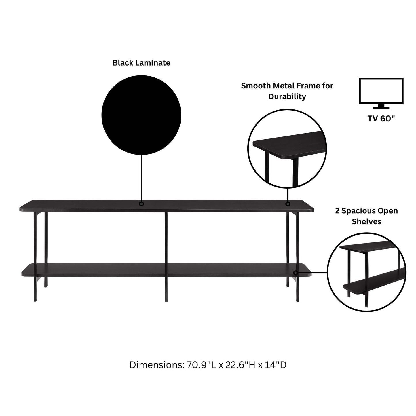 Celine - Console Table - Black