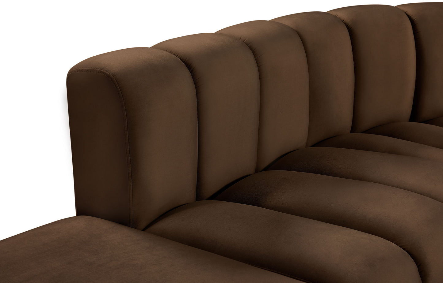 Arc - Velvet 5 Piece Corner Modular Sofa