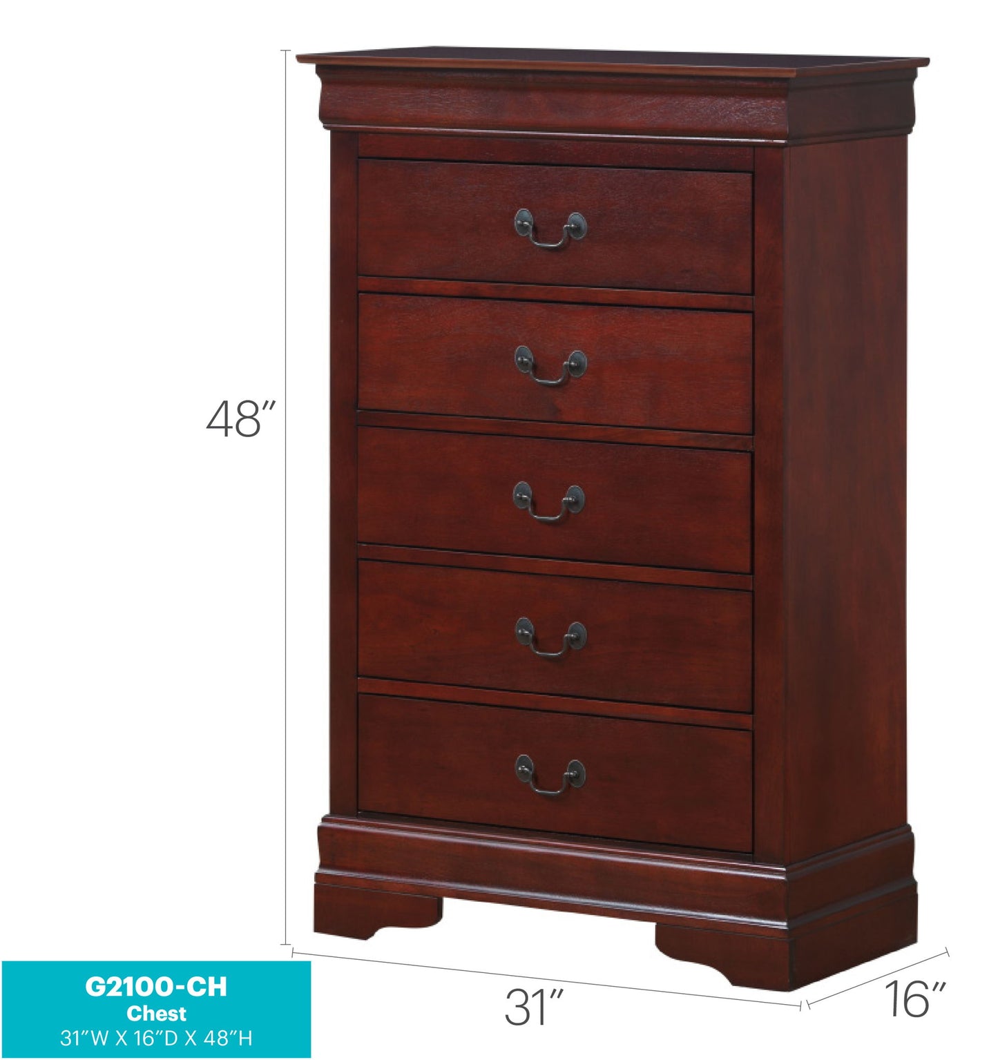 Glory Furniture - Louis Phillipe - Wooden Chest
