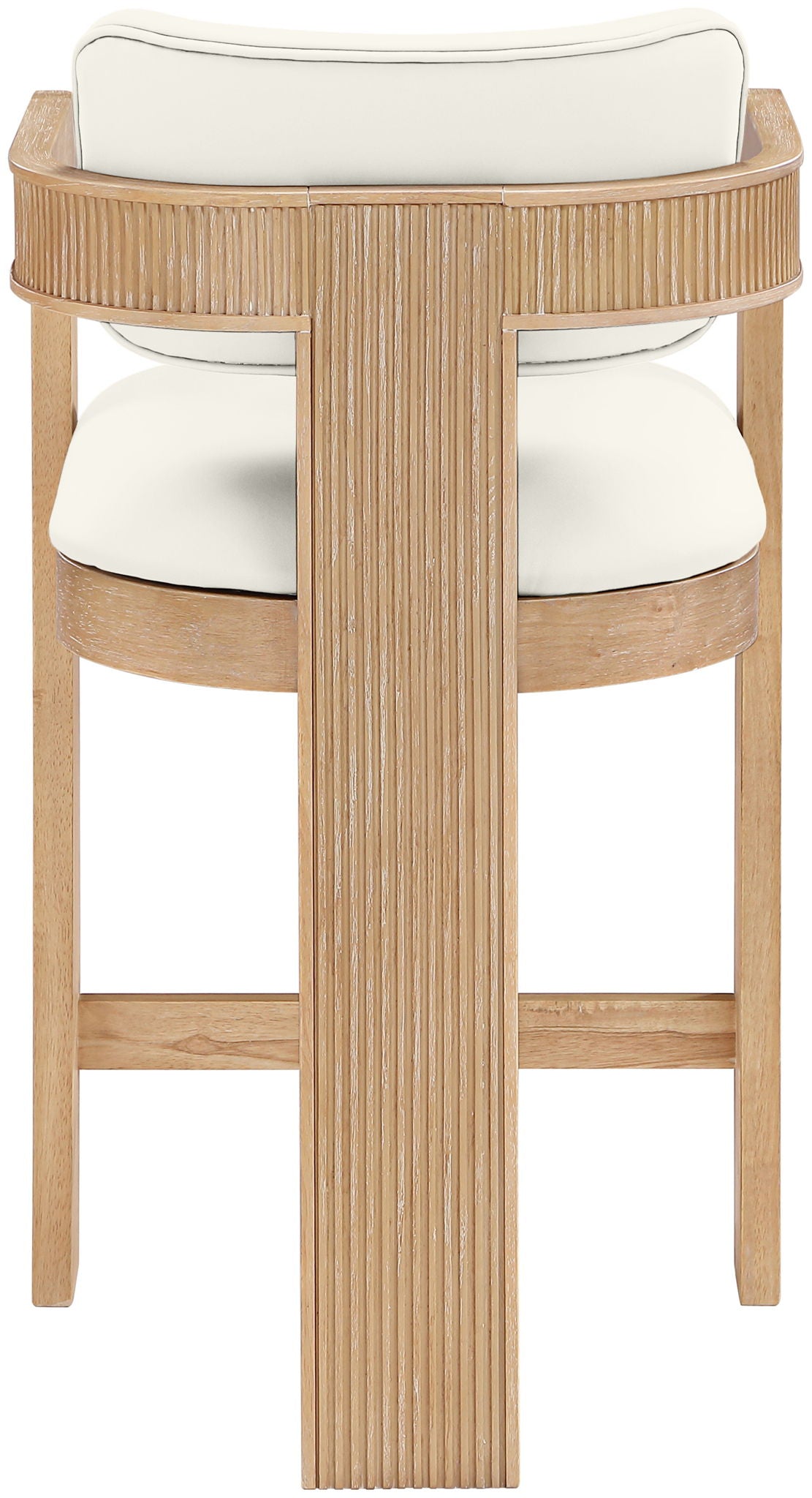 Sacha - Vegan Leather Upholstered Counter Stool With Natural Base