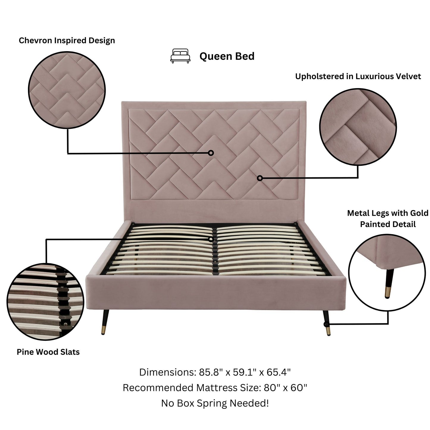 Manhattan Crosby - Upholstered Platform Bed