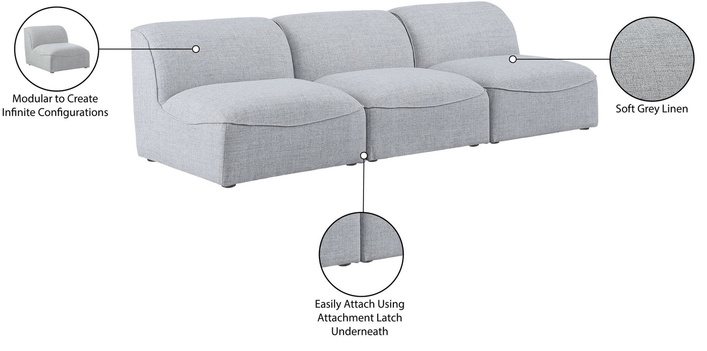 Miramar - 3 Seat Armless Modular Sofa