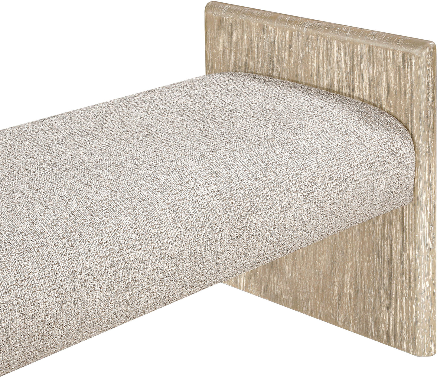 Hickory - Fabric Upholstered Bench - Natural Frame
