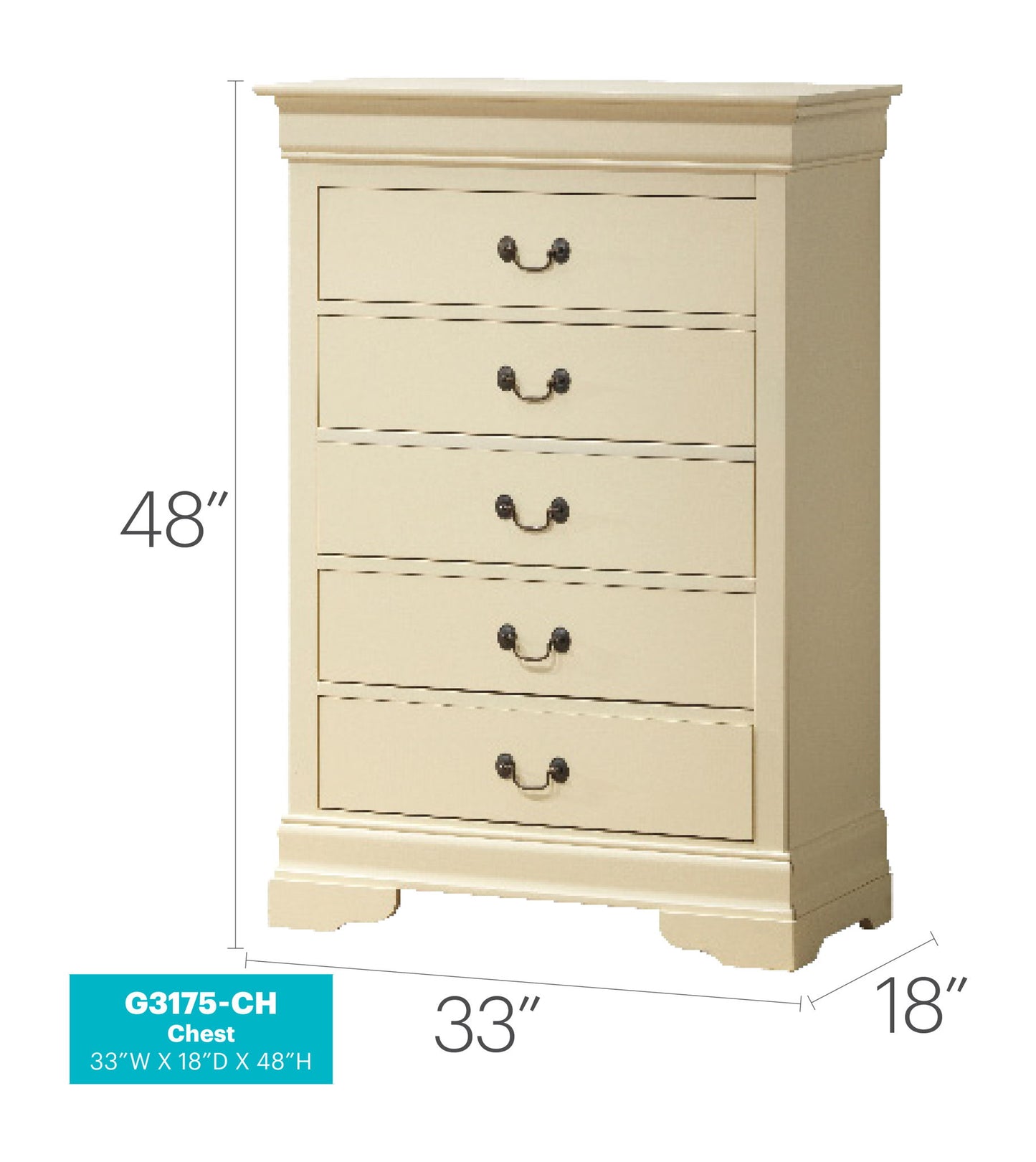 Glory Furniture - Louis Phillipe - Accent Chest