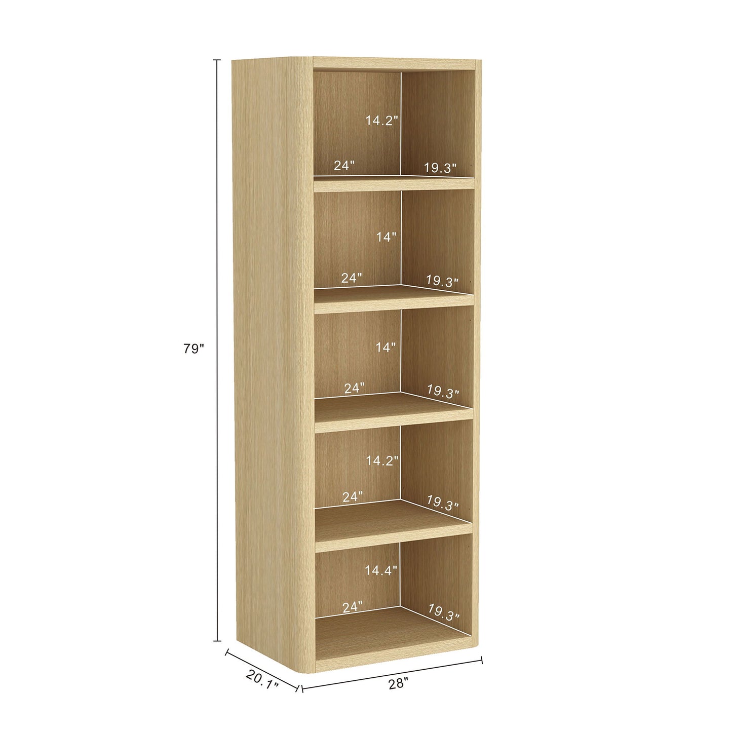 Manhattan Rivington - Open Bookcase