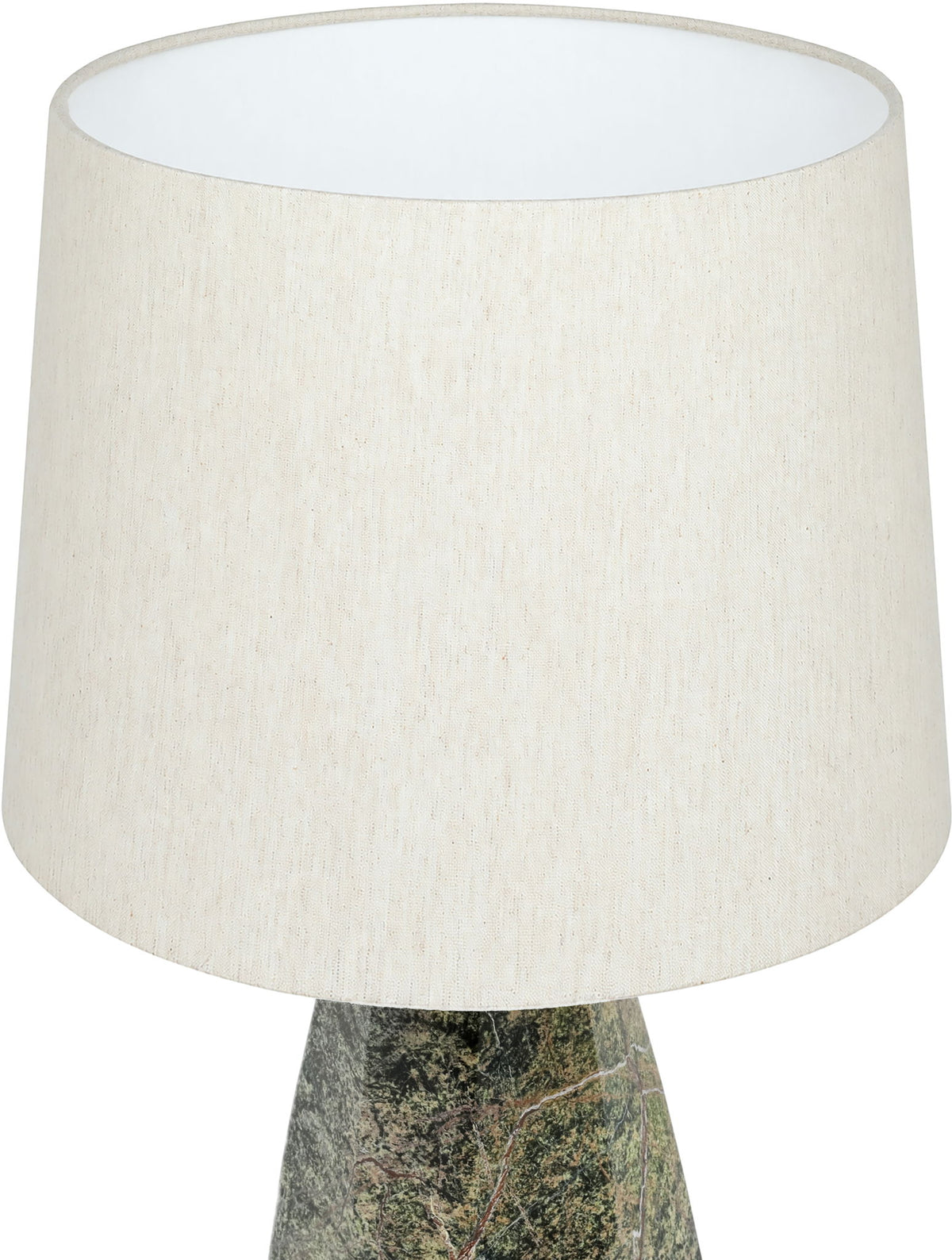 Seraphine - Genuine Marble And Linen Textured Fabric Table Lamp