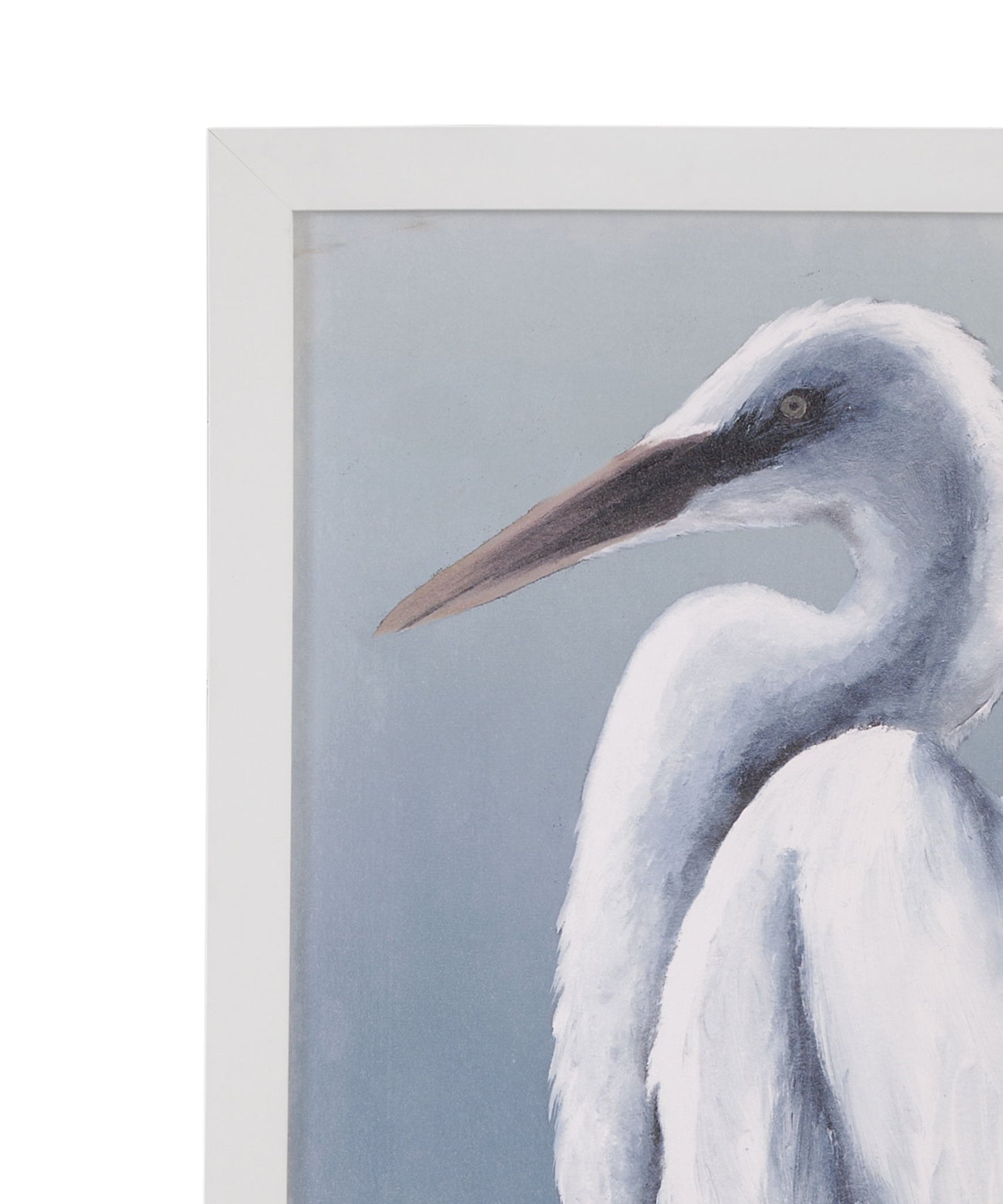 Herald In Mist I Framed Print - Blue / White