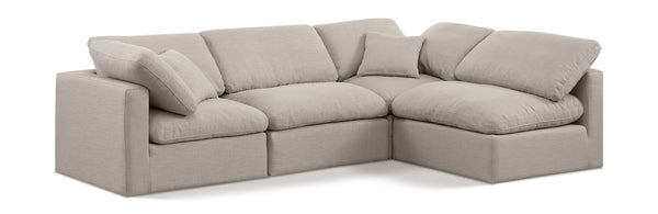Indulge - Linen 4 Piece Modular Sectional