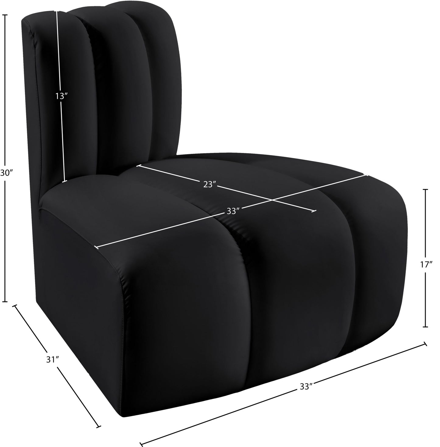 Arc - Faux Leather Reverse Corner Chair