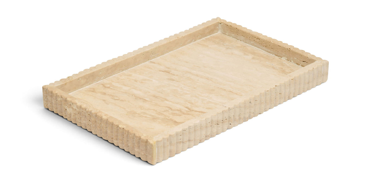 Hannah - Travertine Tray - Beige