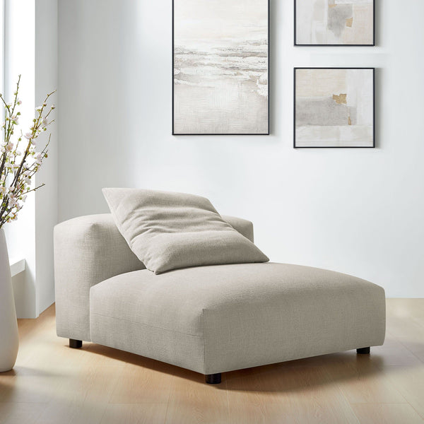 Solace Modular Upholstered Fabric Armless Chair - Linen