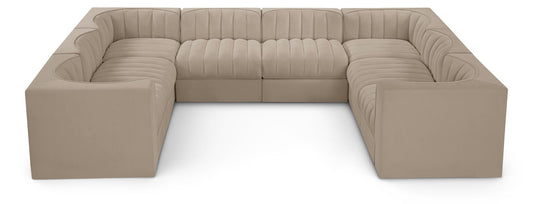 Rummi - Velvet Performance Fabric Upholstered Modular Sectional