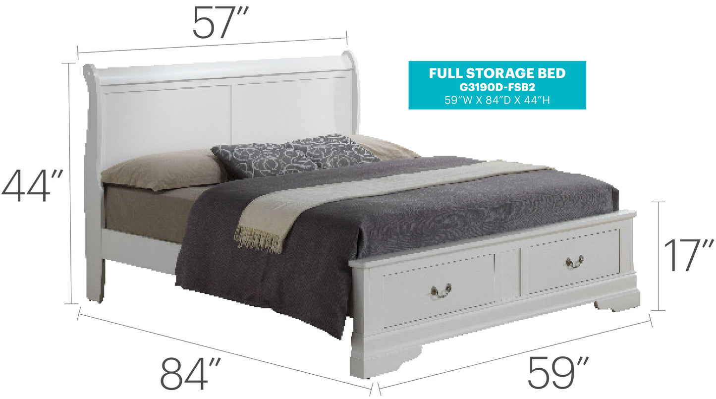 Glory Furniture - Louis Phillipe - Storage Bed