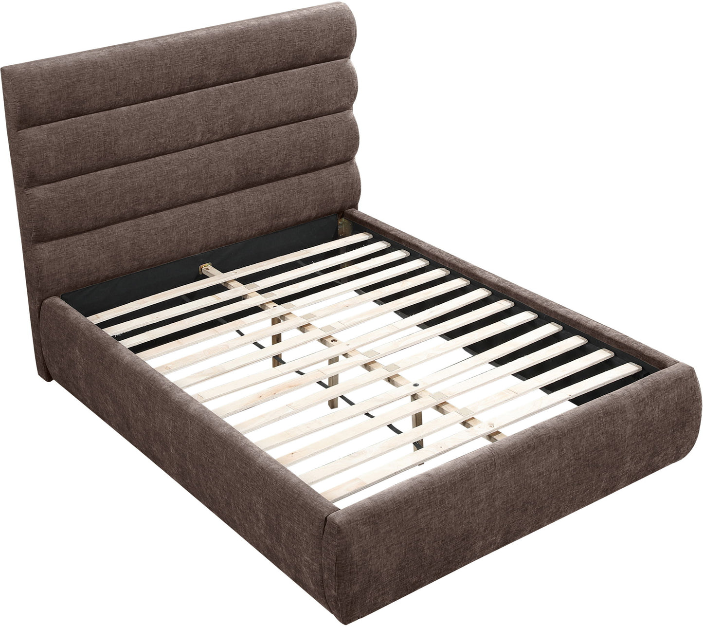 Adam - Chenille Fabric Bed With 52" Headboard
