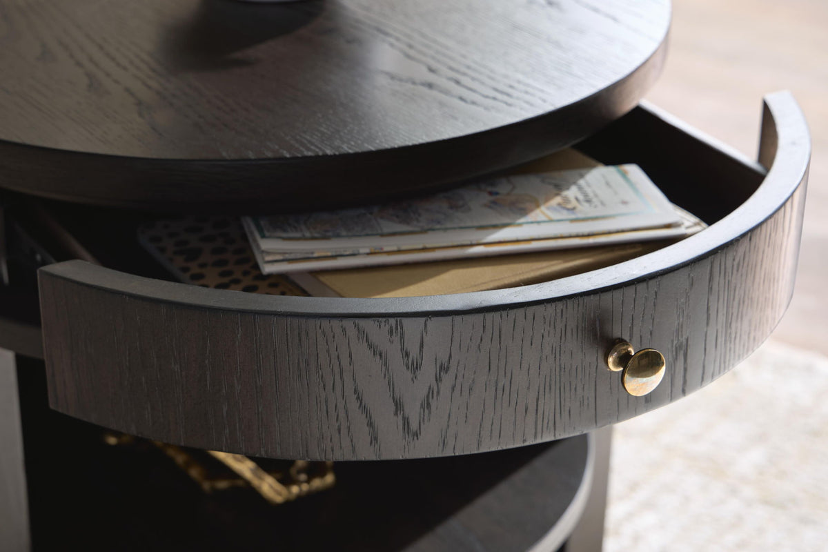 Leighmour - Accent Table - Dark Brown