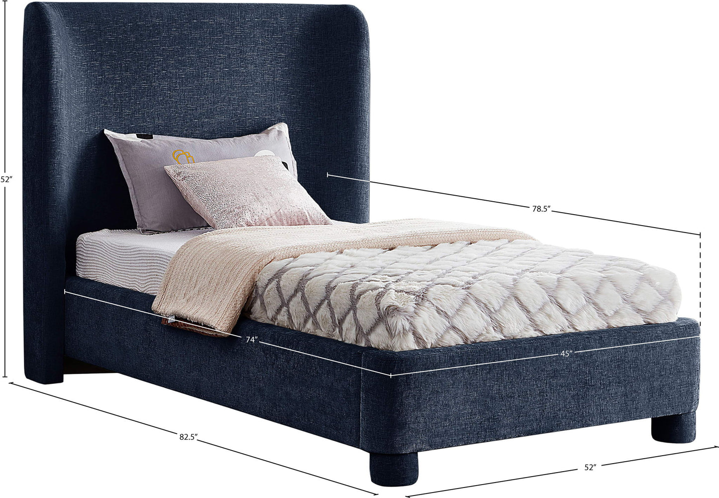 Penny - Chenille Fabric Bed
