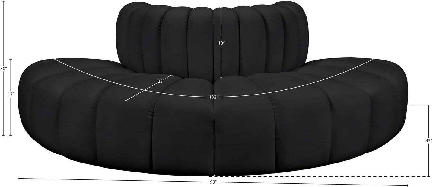Arc - Faux Leather 4 Piece Modular Sofa