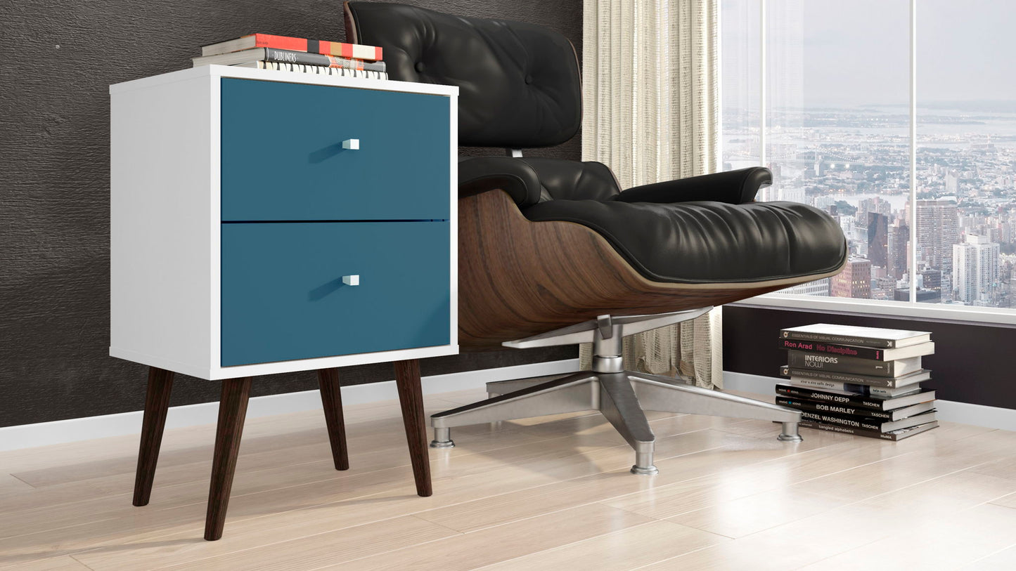 Manhattan Liberty - Nightstand Wtth White Frame