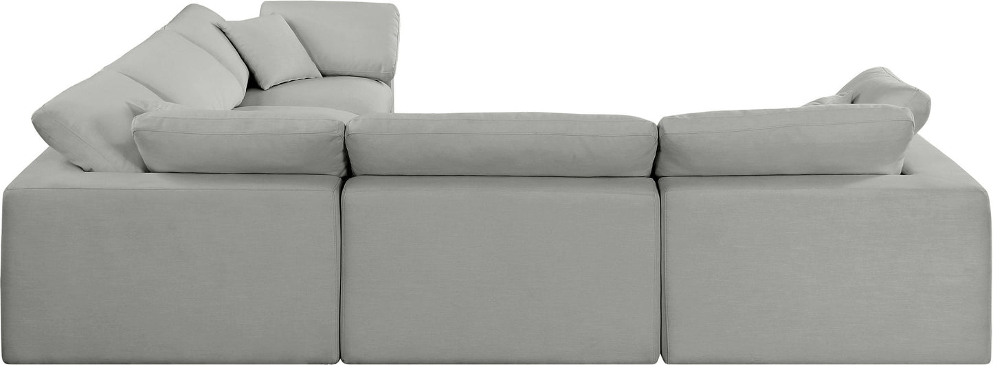 Comfy - 5 Piece Linen Modular Corner Sectional