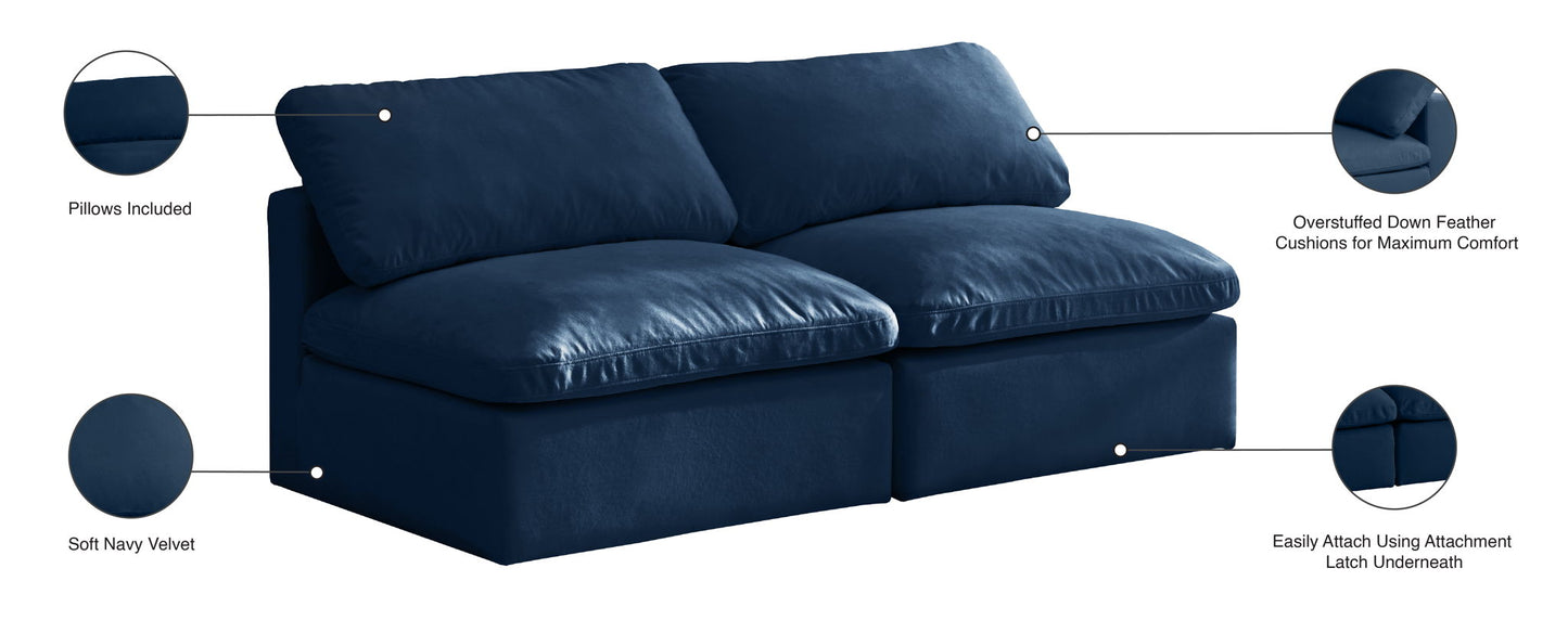 Plush - Modular Armless 2 Seat Sofa