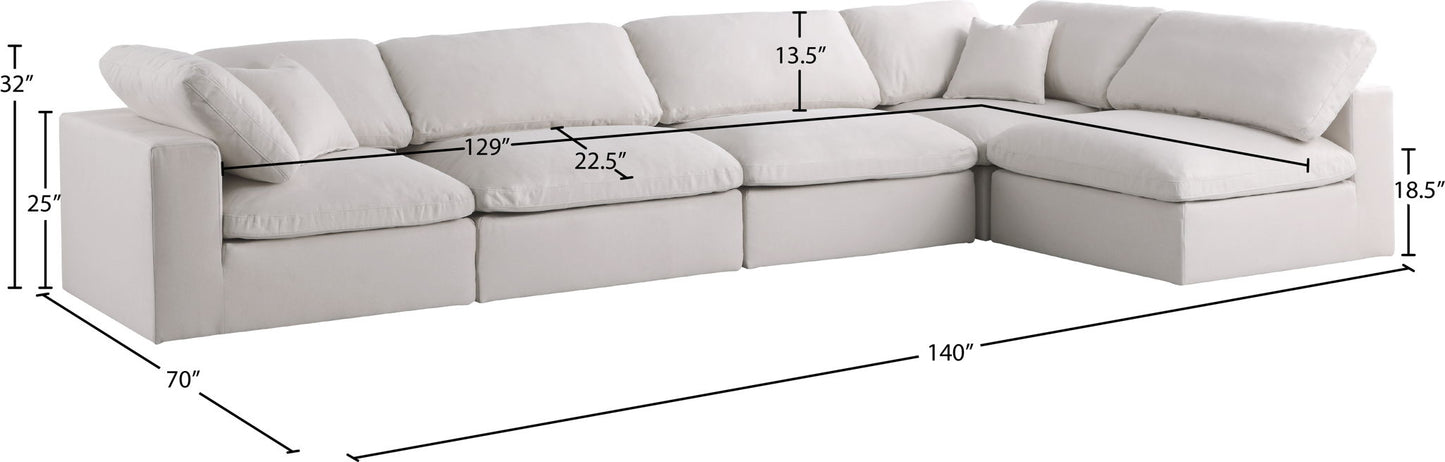 Plush - 5 Piece Modular Sectional