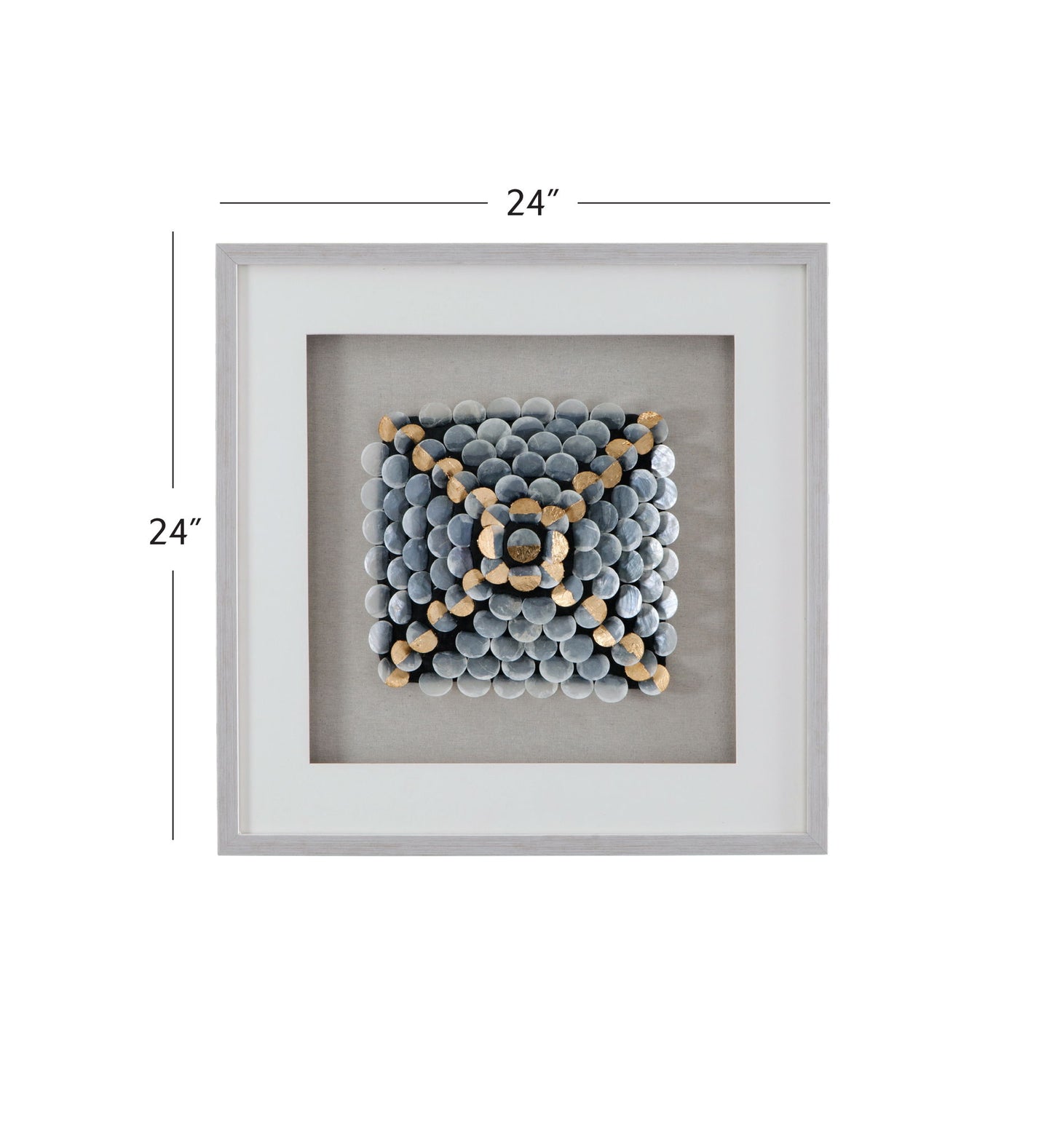 Roselle Canvas Art - Pearl Silver