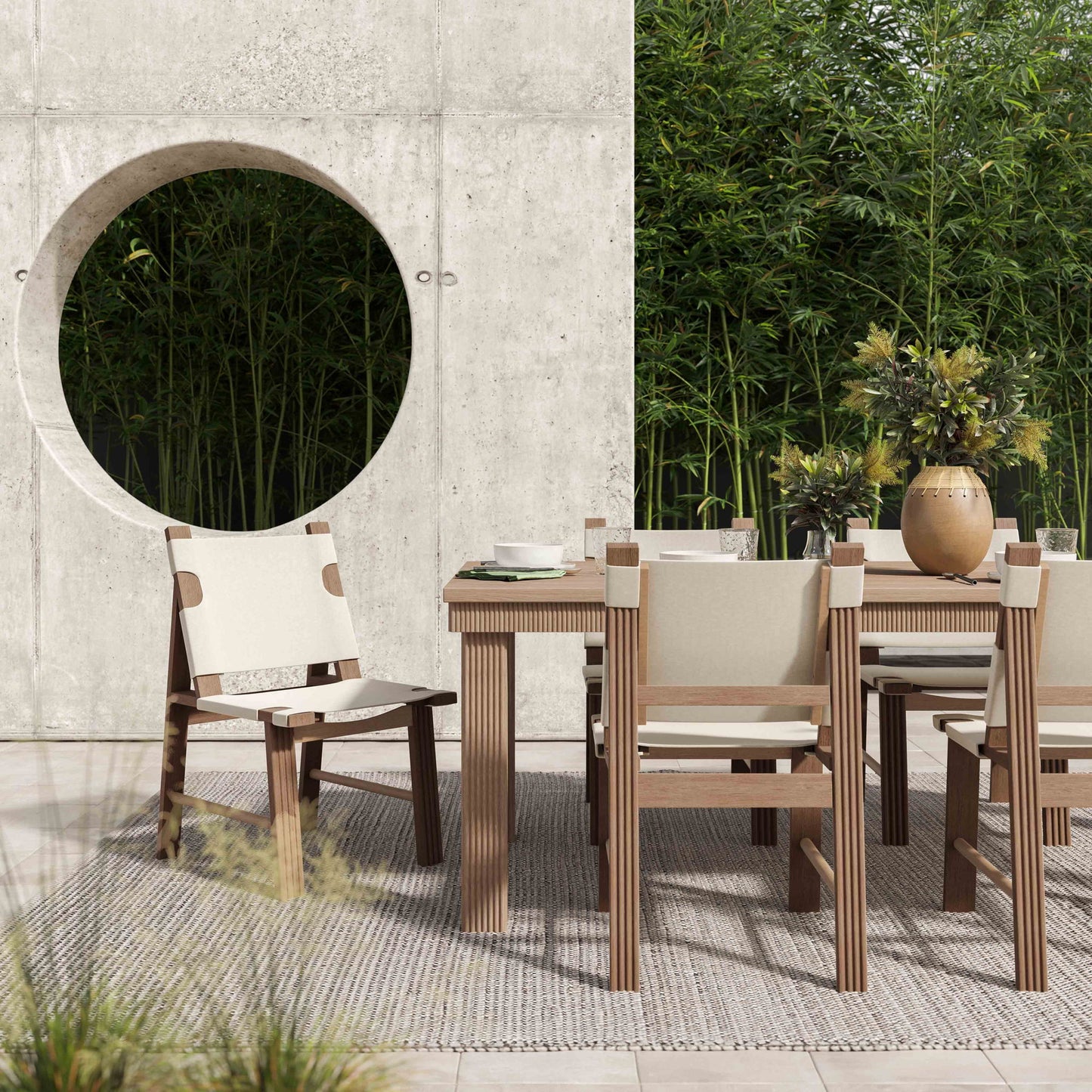 Cassie - Outdoor Dining Chair (Set of 2) - Cream