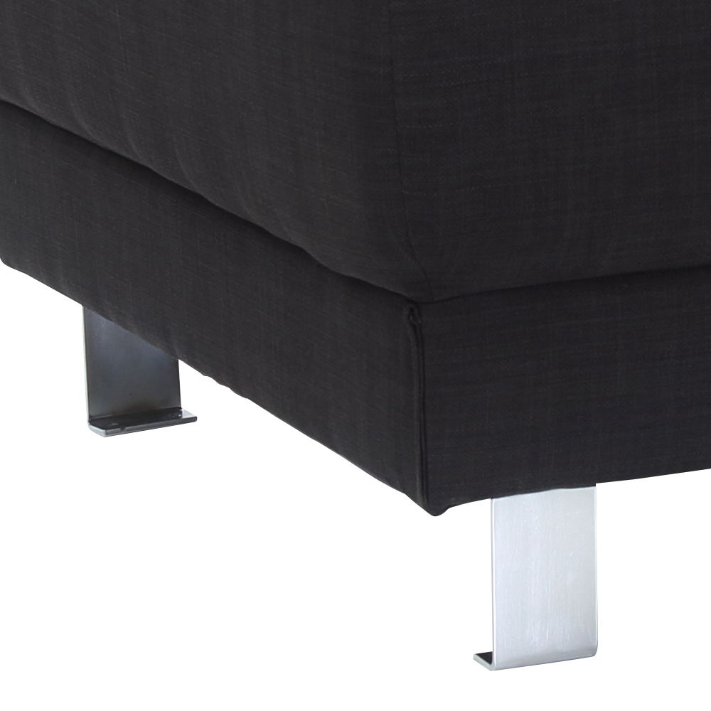 Riveredge - Fabric Milan Ottoman - Black