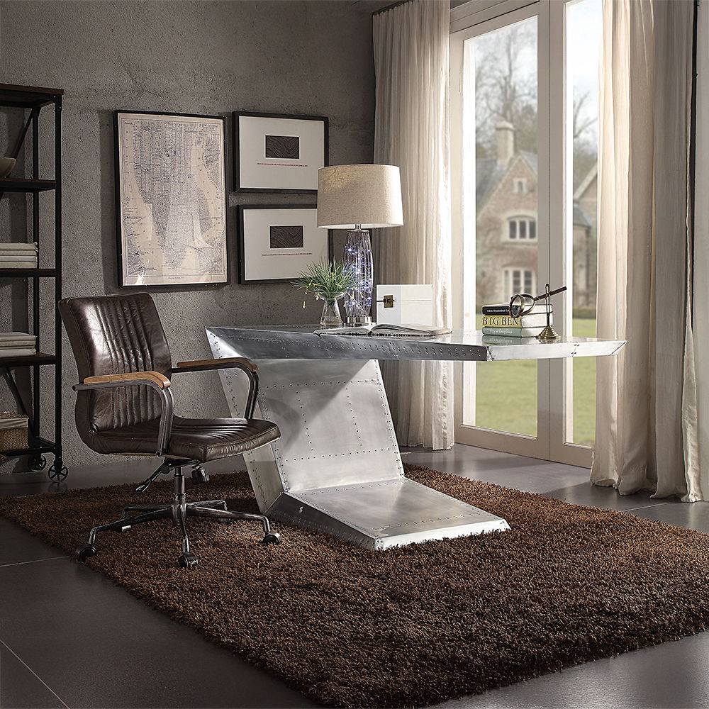 Brancaster - Executive Writing Desk - Aluminum