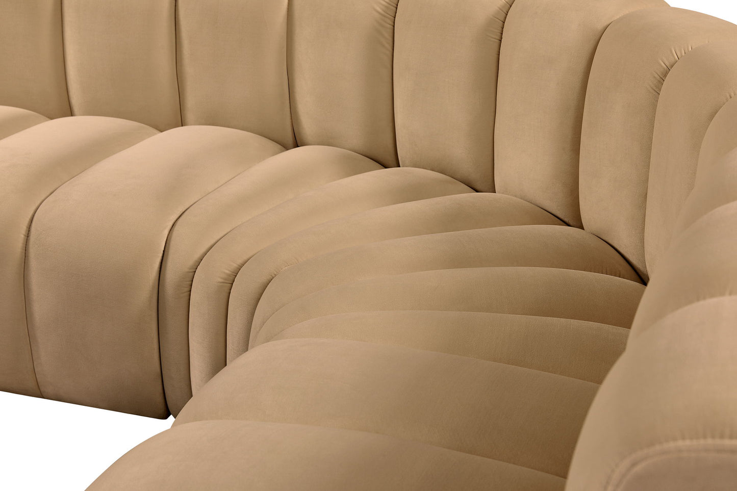 Arc - Velvet 8 Piece U-Shaped Modular Sofa