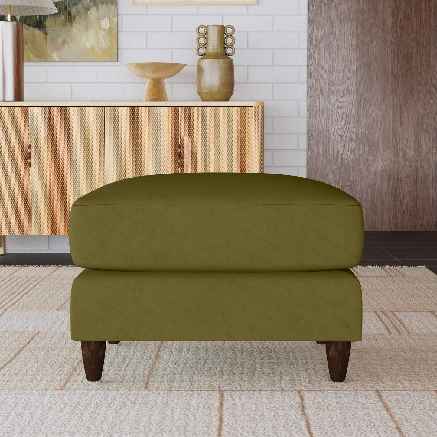 Fern - Fabric Ottoman