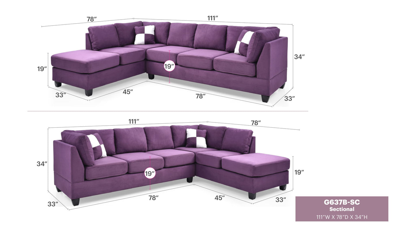Glory Furniture - Malone - Sectional