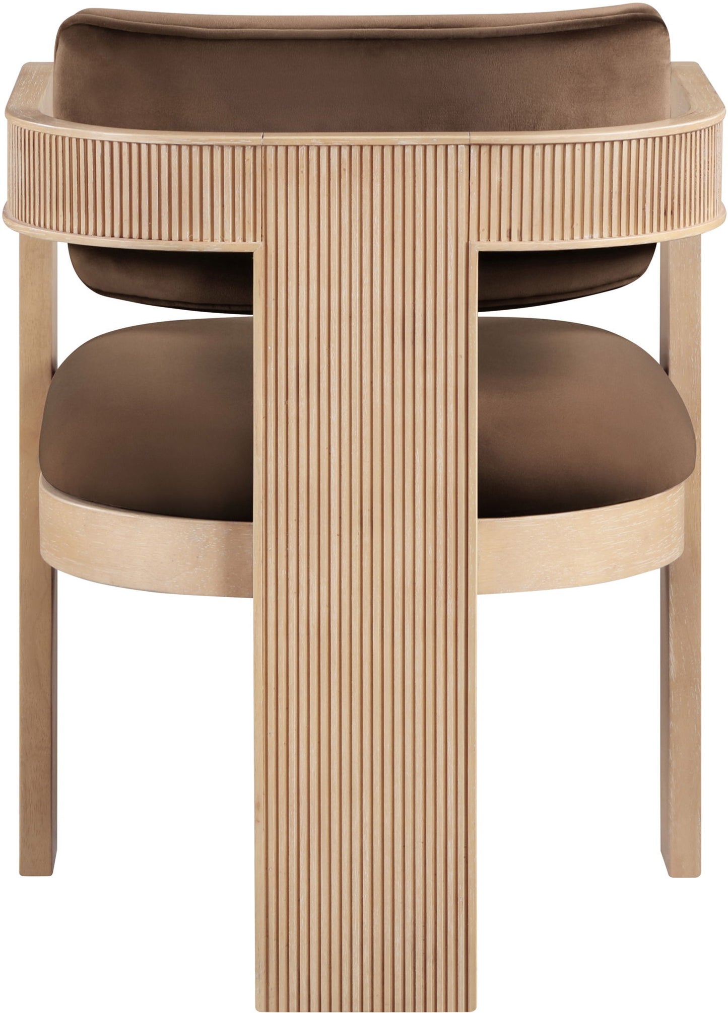 Sacha - Velvet Dining Chair With Natural Base (Set of 2)