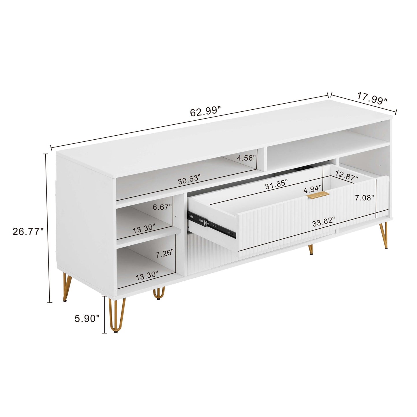 Manhattan Dumbo - Fluted TV Stand