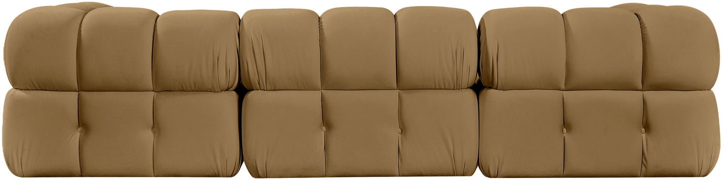 Orin - Velvet 4 Piece Modular Sectional With Chaise