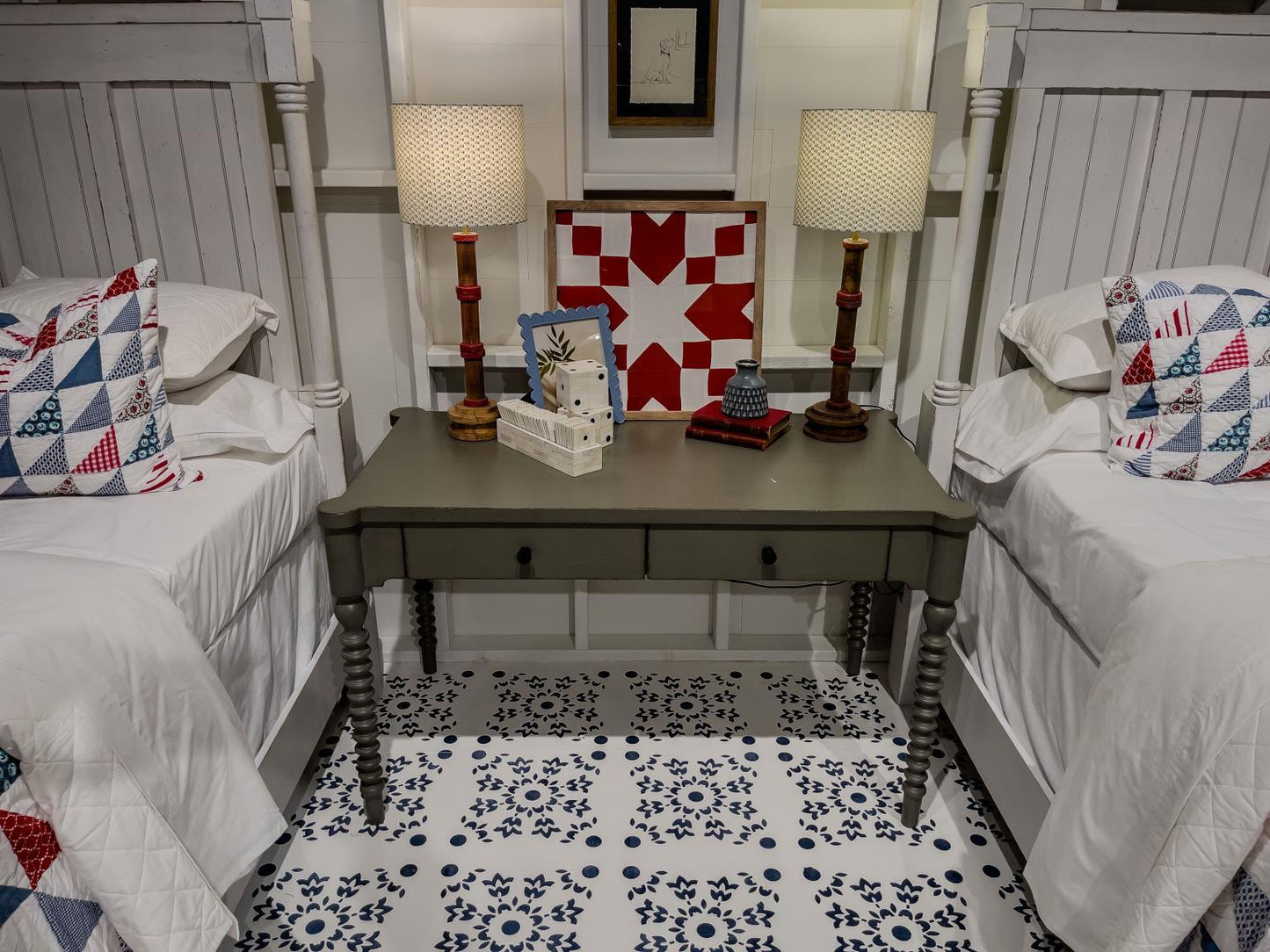 Vintage Market - Turned Bobbin Leg Writing Desk