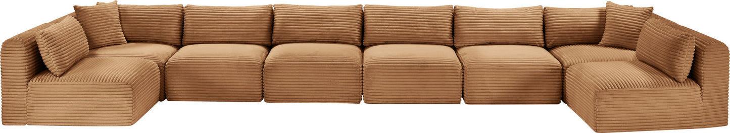 Shaggy - Fabric 8 Piece Modular U-Shaped Armless Sectional