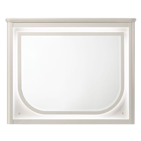 Laveda - Mirror With LED - Pearl White
