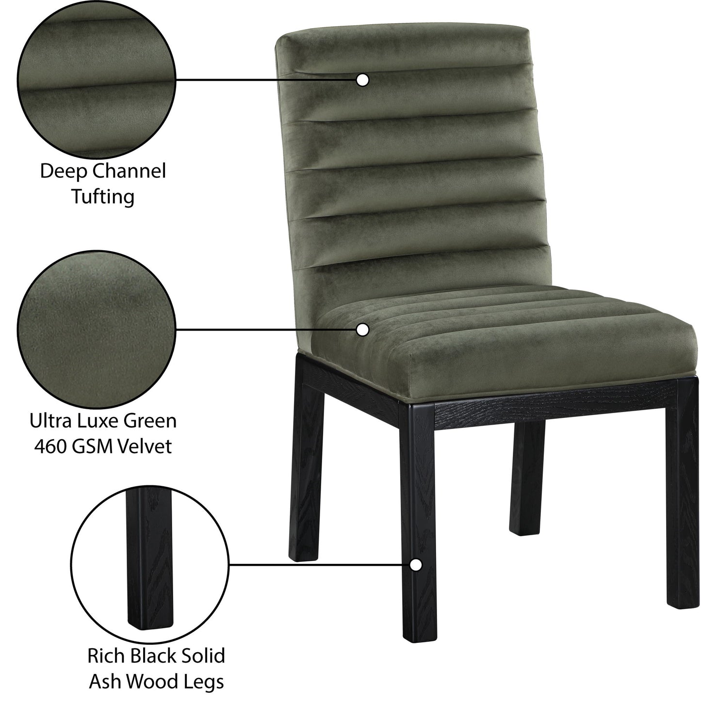 Evelyn - Dining Chair With Black Legs
