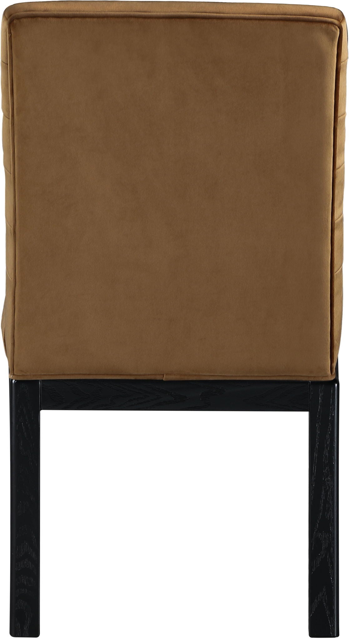 Evelyn - Dining Chair With Black Legs - Saddle