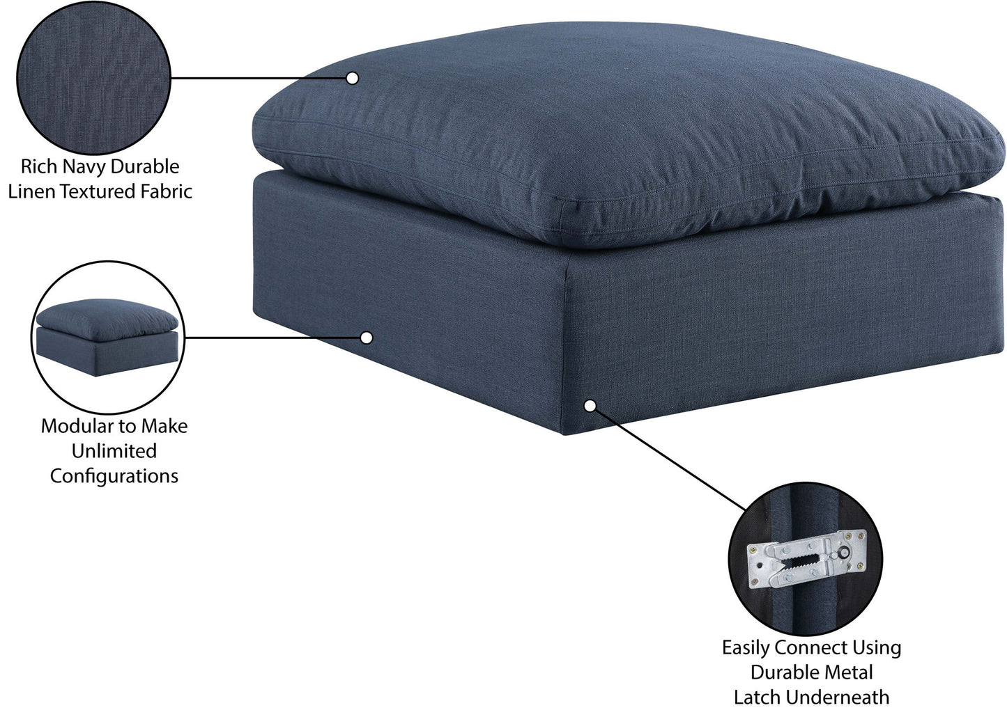 Comfy - Linen Ottoman