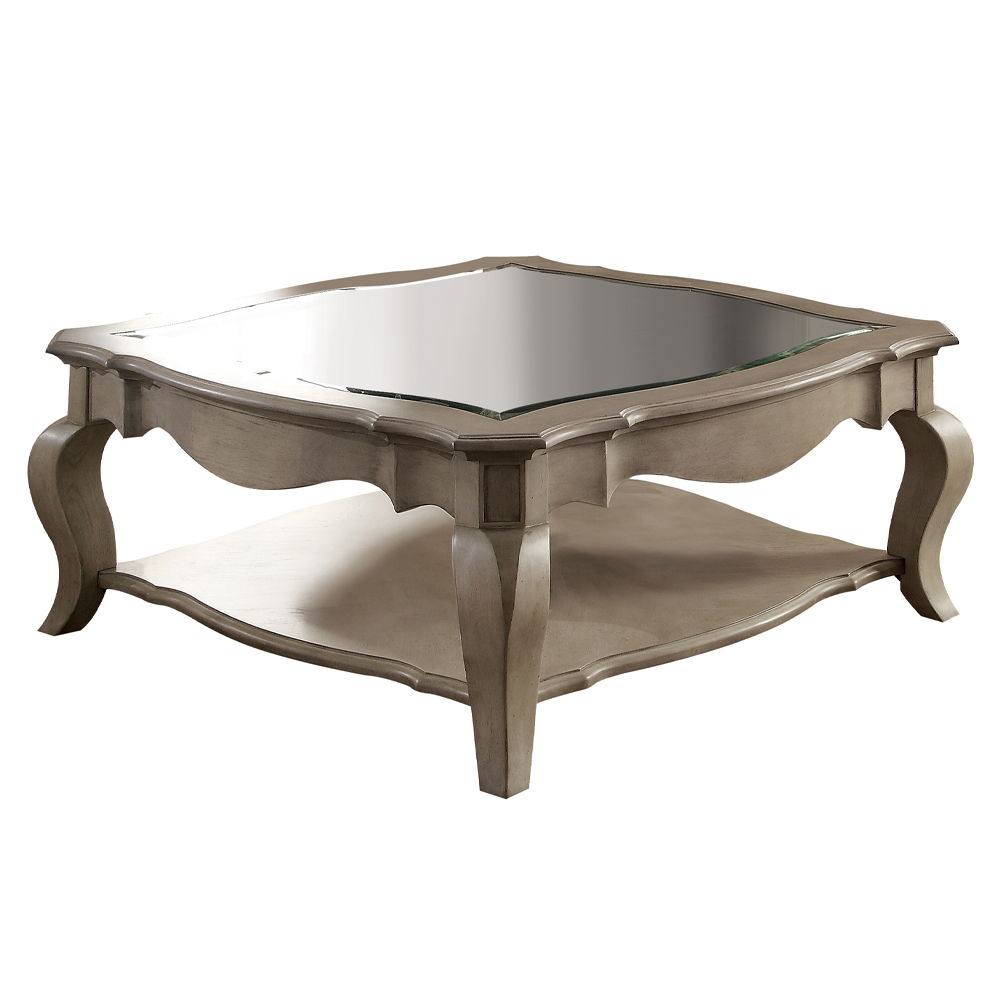 Chelmsford - Coffee Table - Clear Glass & Antique Taupe