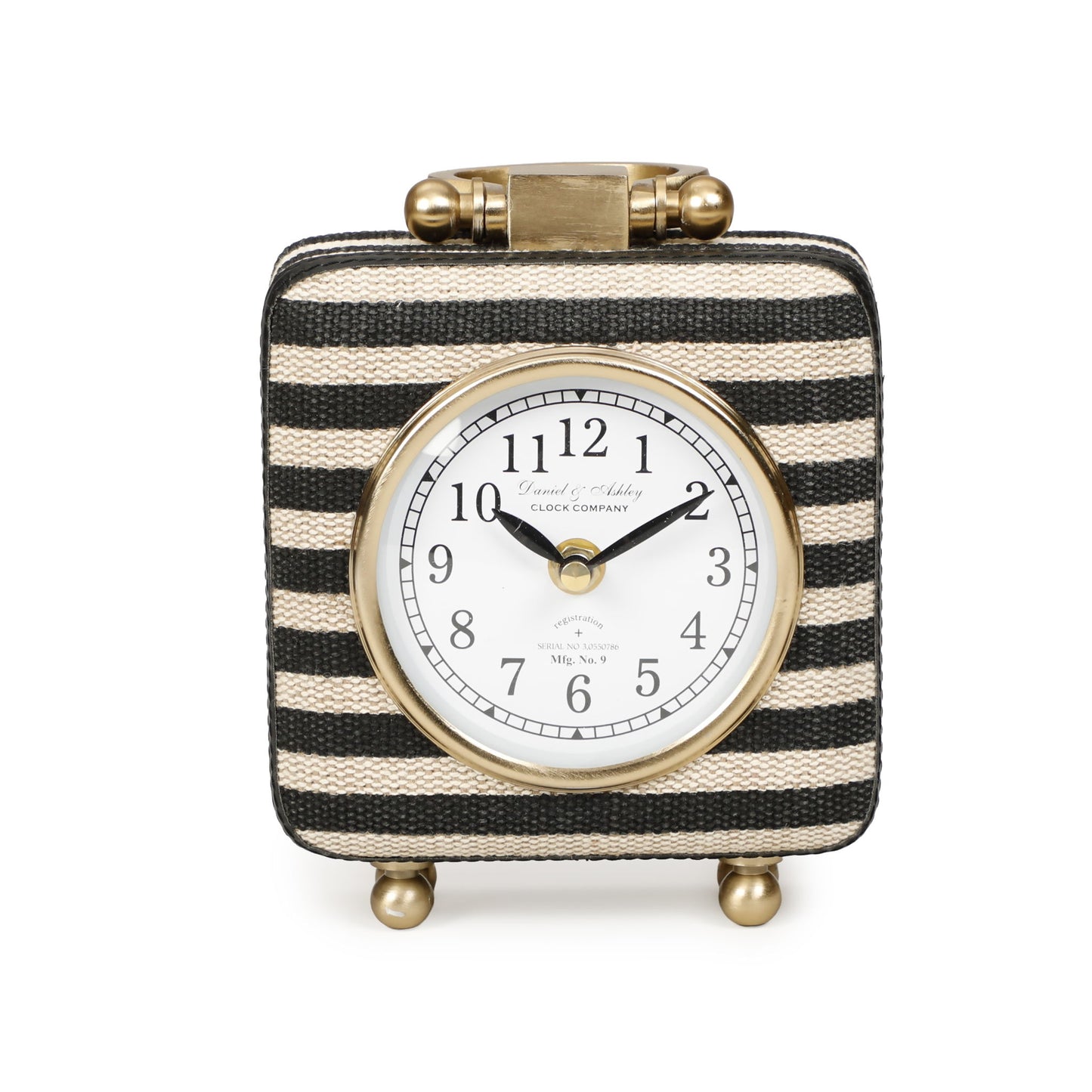 Mona - Striped Contract-Grade Standing Accent Clock - Black