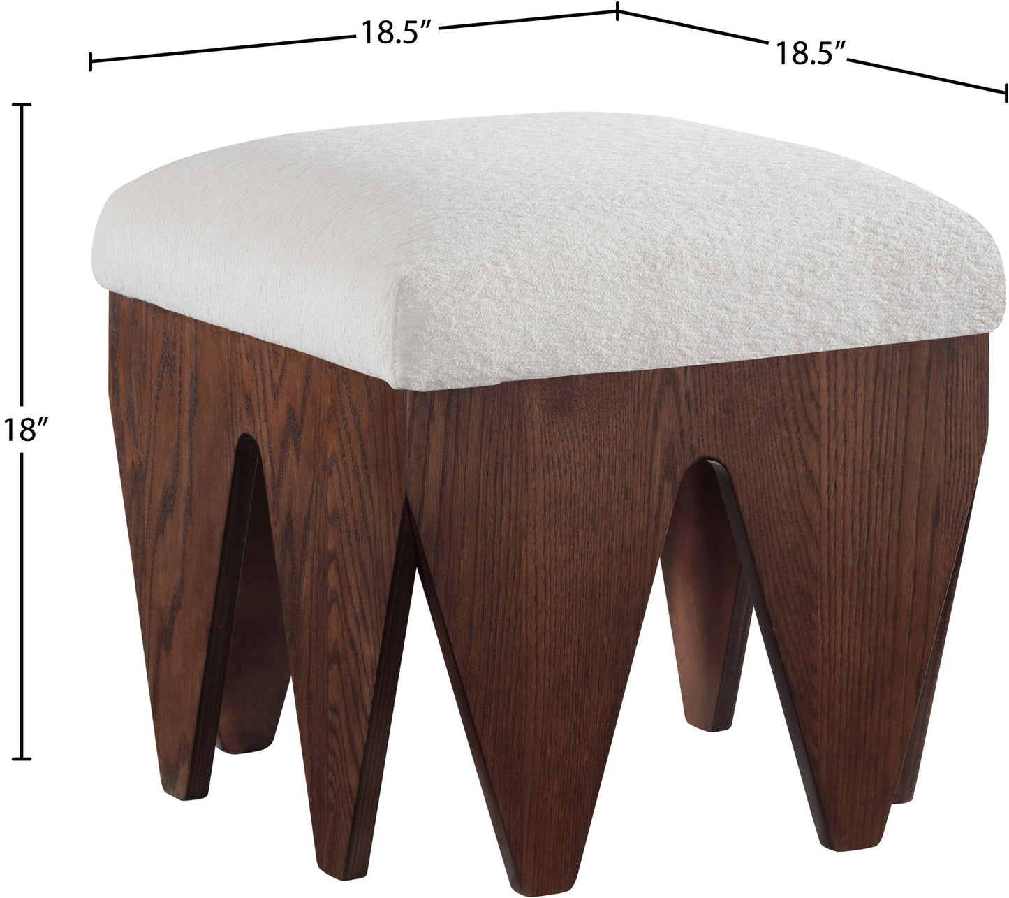 Altair - Fabric Bench - Dark Brown Base