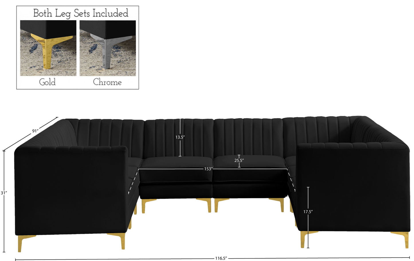 Alina - 8 Piece Modular Sectional