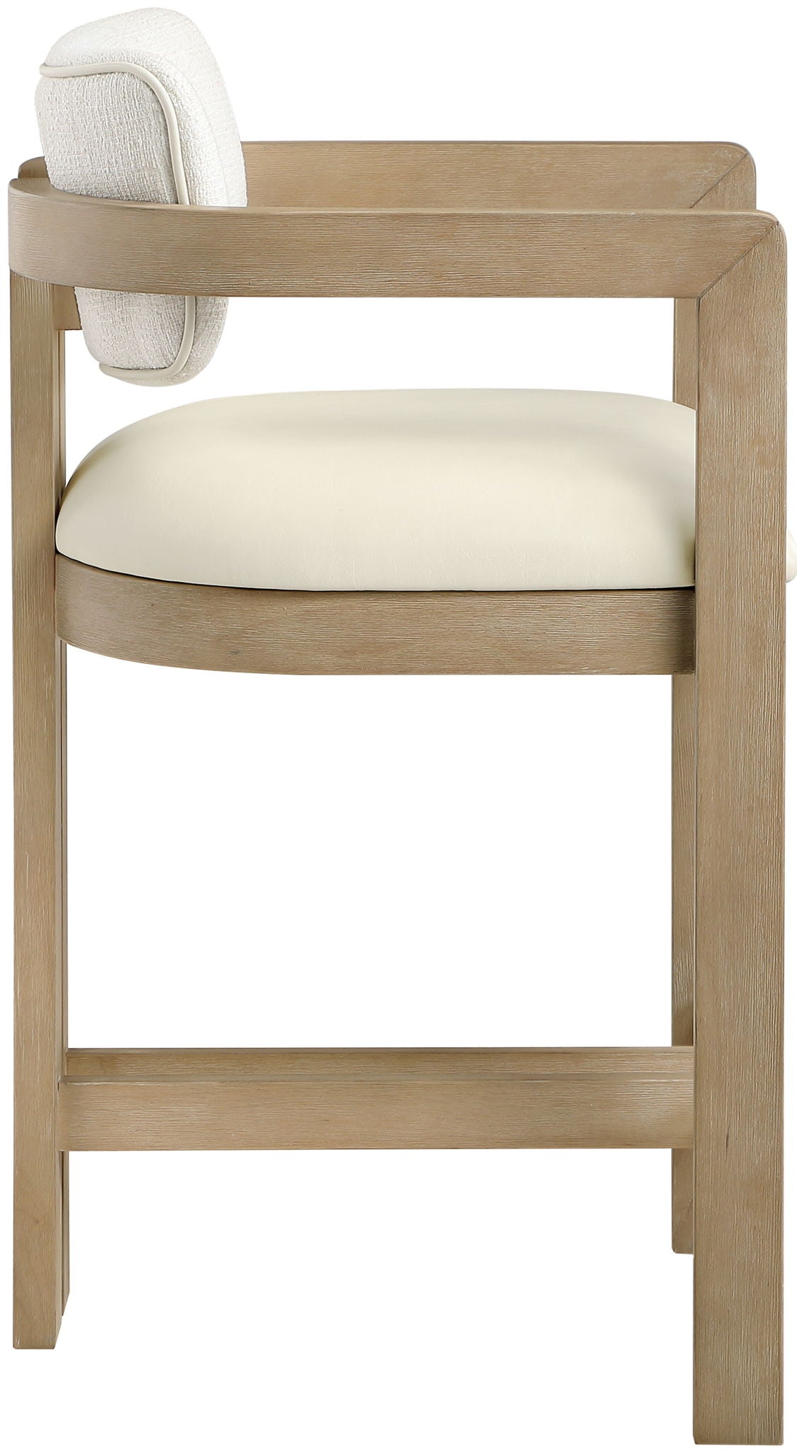 Ravina - Upholstered Counter Stool With Stained Natural Base