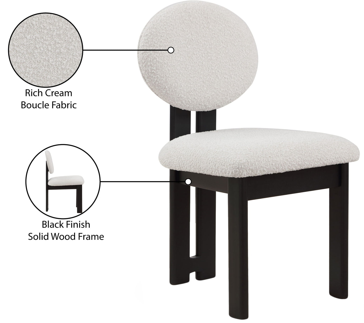 Napa - Dining Chair With Black Legs (Set of 2)