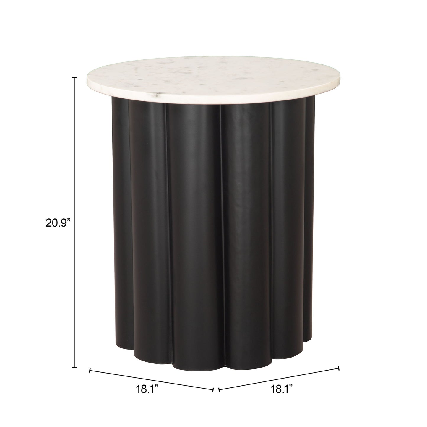 Slika - Side Table - White / Black