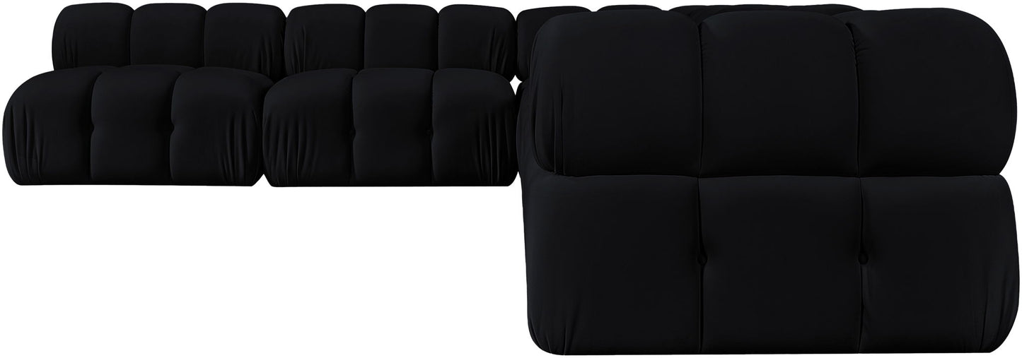 Orin - Velvet 6 Piece Modular L-Shaped Sectional